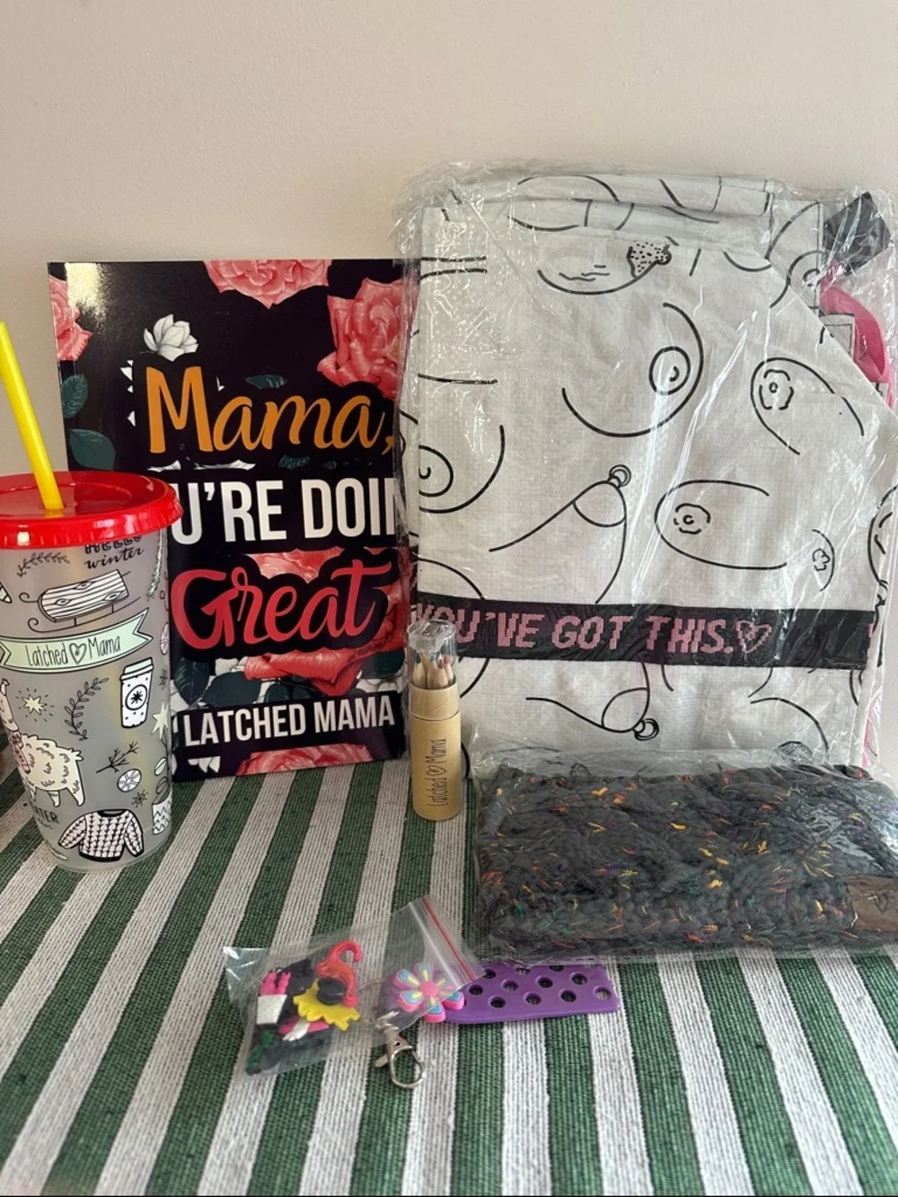 Latched Mama 'You've Got This' White Mom Gift Tote Bundle
